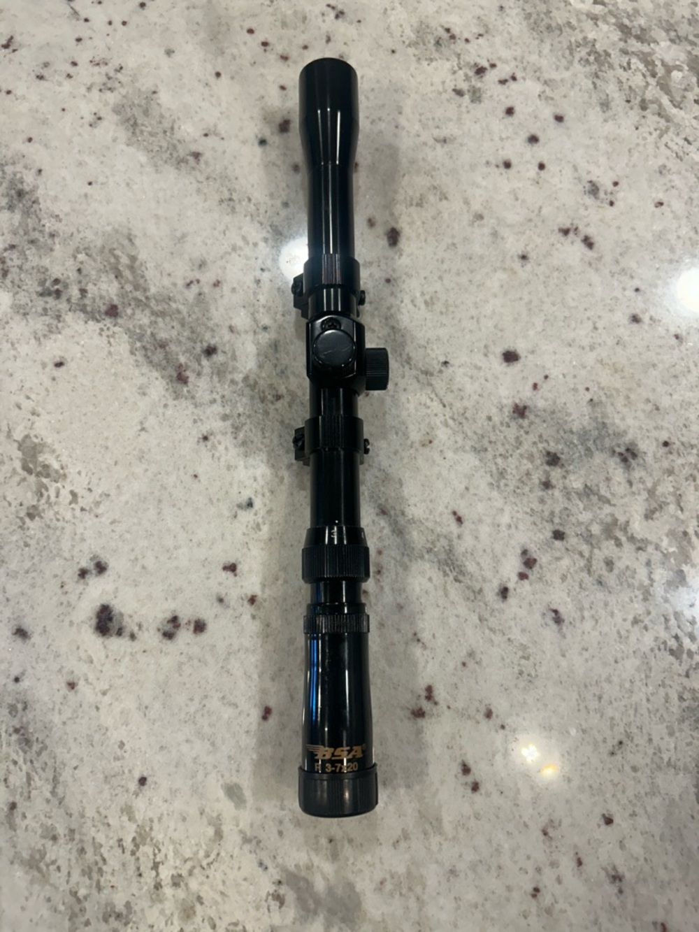 BSA Rifle Scope 3/4" Tube 3-7x20mm Duplex Reticle Gloss 3/8" Dovetail Rings